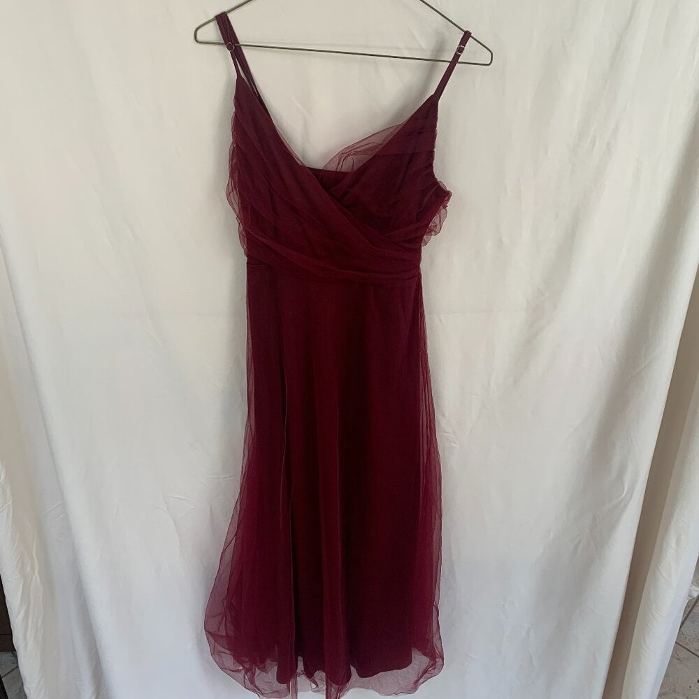 RIHOAS XS Red Mesh Wrap Maxi Dress